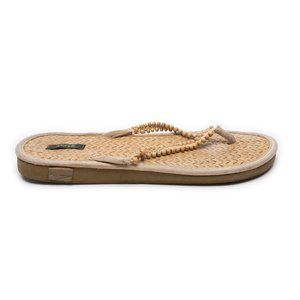 J. CREW bead & rattan flip flop sandals size 8